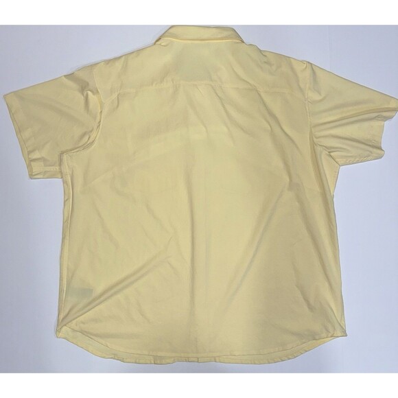 Columbia PFG Yellow Vented Shirt Men's Short Sleeve Size XXL 2TG UV protection - Picture 4 of 9